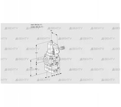 VAD125R/NWSR-50A (88032503) Газовый клапан с регулятором давления Kromschroder