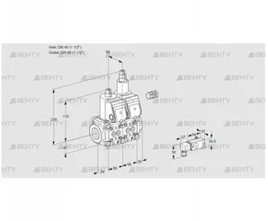 VCS2E40R/40R05NLWR/3--3/-3PP (88104374) Сдвоенный газовый клапан Kromschroder