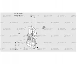 VAH1E20R/25R05FHEWR/PP/PP (88102320) Клапан с регулятором расхода Kromschroder