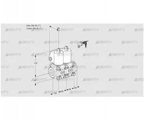 VCS2E25R/25R05NNWL3/PPPP/PPPP (88105738) Сдвоенный газовый клапан Kromschroder