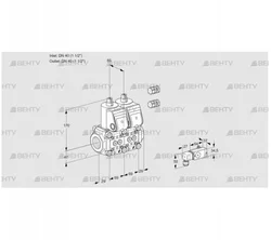 VCS2E40R/40R05NNKR3/2-PP/PPPP (88106851) Сдвоенный газовый клапан Kromschroder