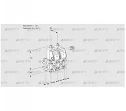 VCS2E40R/40R05NNKR3/PPPP/PPPP (88101917) Сдвоенный газовый клапан Kromschroder