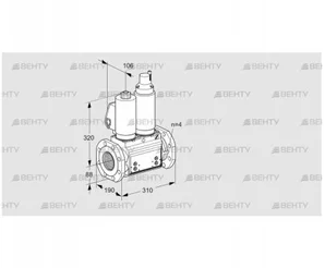 VCS7T80A05NLQGLB/PPPP/PPPP (88207813) Сдвоенный газовый клапан Kromschroder