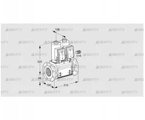 VCS780F05NNKGR3B/PPPP/PPPP (88203016) Сдвоенный газовый клапан Kromschroder