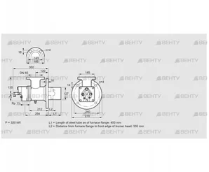 BIO 125HB-400/335-(2)E (84023044) Газовая горелка Kromschroder